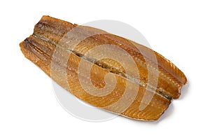 Kipper, smoked herring,  isolated on white background