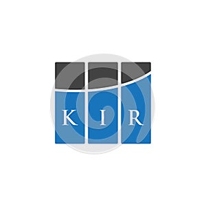 KIR letter logo design on WHITE background. KIR creative initials letter logo concept. KIR letter design.KIR letter logo design on