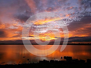 Kirby lake abilene texas beautiful sunset photo
