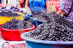 Kirgizstan market-blueberries