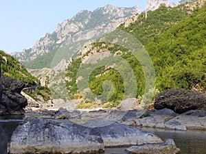 Kiri valley in prekal albania an amazing view  of kiri river photo