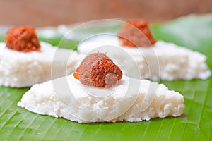 Kiribath, The milk rice is a traditional Sri Lankan food