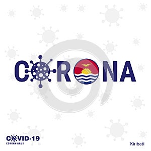 Kiribati Coronavirus Typography. COVID-19 country banner