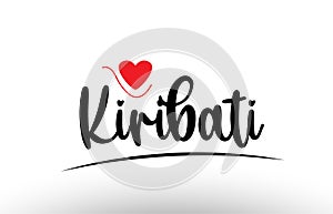 Kiribati country text typography logo icon design