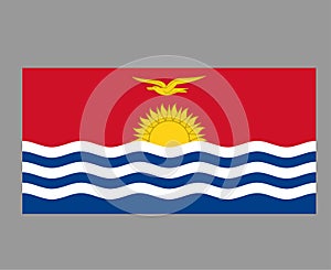 Kiribati Flag National Oceania Emblem Symbol Icon Vector