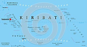 Kiribati Political Map photo
