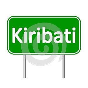 Kiribati road sign.