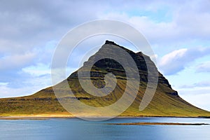 Kirkjufell Mountain, famous landmark of Iceland