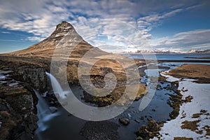 Kirkjufellfos arround Grundafjordur Iceland photo