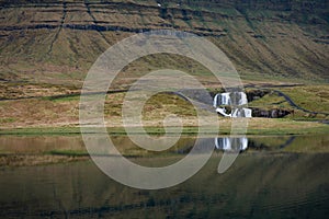 Kirkjufellfoss waterfall in Iceland