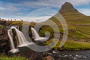 Kirkjufellsfoss near GrundarfjÃ¶rÃ°ur Iceland