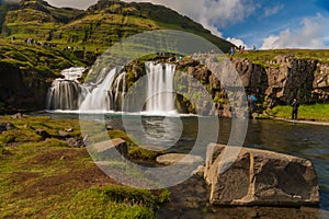 Kirkjufellsfoss near GrundarfjÃ¶rÃ°ur Iceland