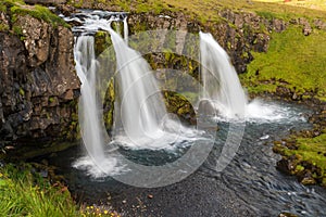 Kirkjufellsfoss near GrundarfjÃ¶rÃ°ur Iceland