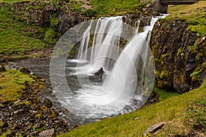 Kirkjufellsfoss near GrundarfjÃ¶rÃ°ur Iceland