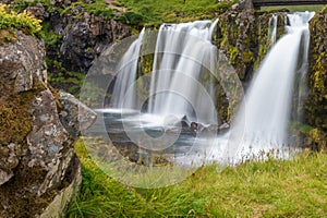 Kirkjufellsfoss near GrundarfjÃ¶rÃ°ur Iceland