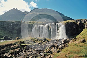 Kirkjufellsfoss, one of the most beautiful waterfall in the west of Iceland