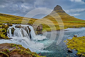 Kirkjufellsfoss waterfall in Iceland