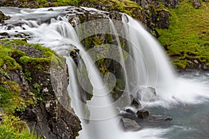 Kirkjufellsfoss waterfall in Snaefellsnes peninsula in Iceland