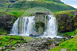 The Kirkjufellsfoss waterfalls
