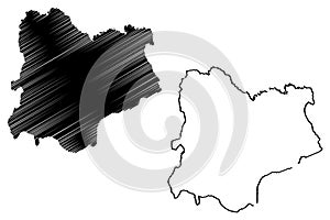 Kirklareli map vector photo