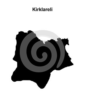 Kirklareli outline map photo