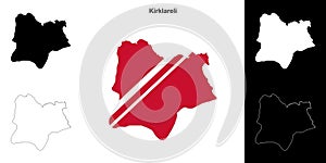 Kirklareli outline map photo