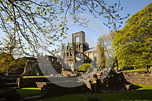 Kirkstall Abbey in Leeds,Great Britain.