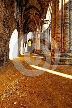 Kirkstall Abbey in Leeds,Great Britain.