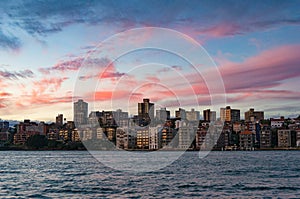 Kirribilli suburb of Sydney at sunset