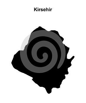 Kirsehir outline map