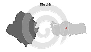 Kirsehir outline map