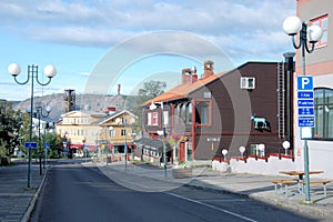 Kiruna Sweden Street view background iron mine