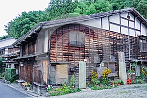 Kiso valley is the old town or Japanese traditional wooden buil