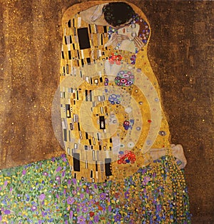 The Kiss (1907-1908) the best works of art - Gustav Klimt -a beautiful work of art by a famous painter photo