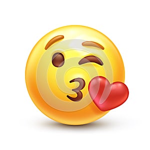 Kiss emoji photo