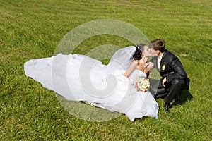 Kiss on the grass