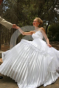 Kiss of the groom and the bride.