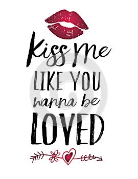 Kiss Me like you wanna be Loved