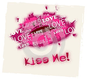 Kiss Me Means Romantic Kisses And Love