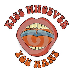 Kiss Whoever You Want, International womenâ€™s day. 8th march. The concept of the women`s empowerment movement