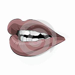 Kissable lips clipart.