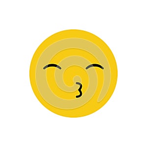 Kissing face with eyes closed emoji vector