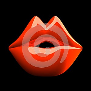 Kissing Red Lips