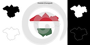 Kistelek outline map