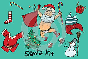 Kit undressed funny Santa and Christmas items