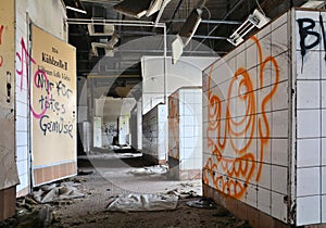 Kitchen in an abandoned restaurant