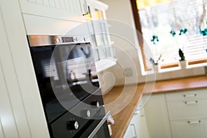 Kitchen appliances in a contemporary interior