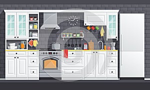 Kitchen appliances illustration