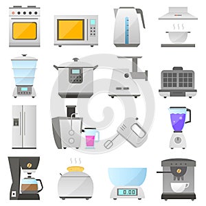 Kitchen appliances, modern flat