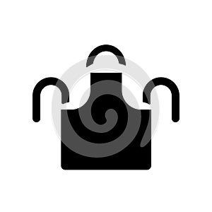 Kitchen apron protective garment flat vector glyph icon